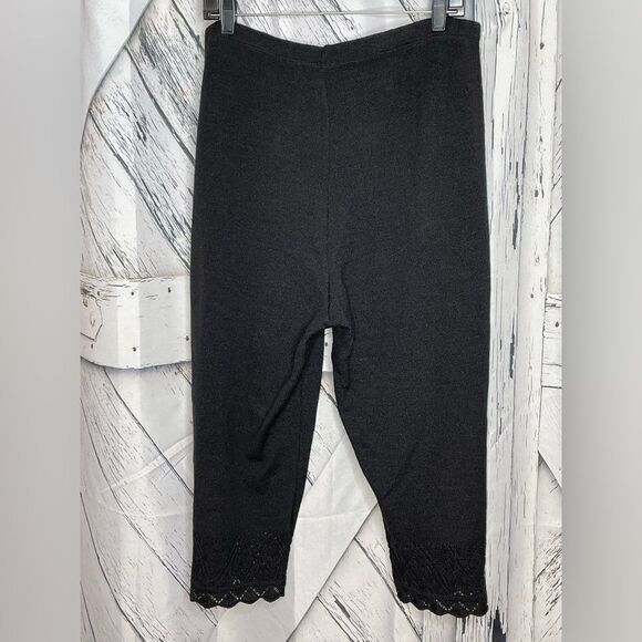 Roni Rabl Black Knit Pull-on Pants Size L - Picture 2 of 4